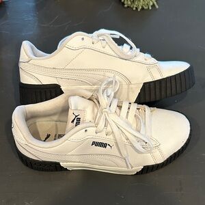 PUMA White and Black Athletic Shoes